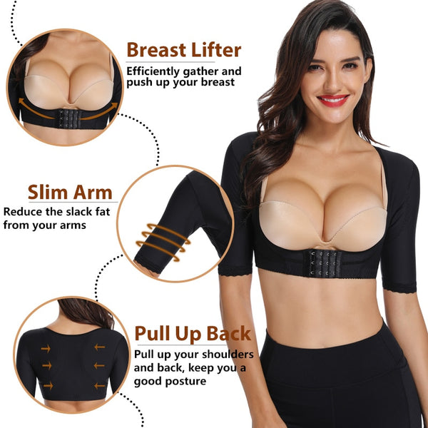 Miss Moly Women's Shapewear Tops Slimming Arm Shapers Slim Underwear Back Shoulder Corrector shaper Humpback Prevent