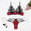 Plus Size Sexy Lace Lingerie for Women – Erotic Transparent Bra & Crotchless Babydoll Nightwear