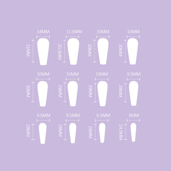 Long Wearing Nails 24 Pieces Of Finished Fake Nails Press On Nails French Ballet Manicure