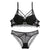 Classic Bandage Black Bra Set Push Up Brassiere Thick Cotton Underwear Set Sexy Bras Lace Embroidery Gather Women Lingerie Sets