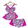 Floral Lace Nightwear Set for Women – Soft Camisole Top & Shorts