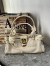 Vintage Distressed Padlock Bag Fashionable Handheld Crossbody Bag for Women