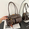 Korean-style Retro Shoulder Bag Fashion Trendy Casual Boston Bag Stylish Bowling Bag