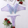 Thin Sexy Butterfly Embroidered Tube Top Lingerie – Sheer Mesh Two-Piece Set for Women