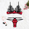 Plus Size Sexy Lace Lingerie for Women – Erotic Transparent Bra & Crotchless Babydoll Nightwear