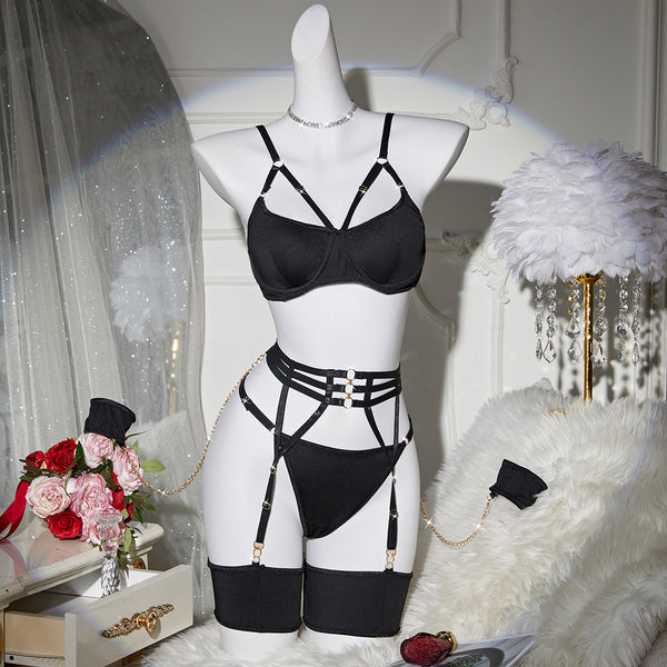Hollow Chain Sexy Lingerie Set for Women – Erotic Nightwear