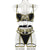 Sexy Lingerie Set for Women – Gold & Silver Striped PU Leather Splicing Erotic Nightwear