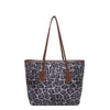 Women's Large-Capacity Fashion Shopping Tote – Leopard-Print PU Leather Shoulder & Hand Carry Bag