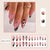 Nail Art Almond Nails Finished Wearable Nails Mid-Length Nail Art Patch Ins Style Hot Girl