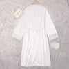 European and American Lace Trimmed Robe Solid Color Casual Nightwear Women's Homewear