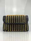 New Elegant Evening Dress Style Brooch-Adorned Clutch Bag with Rhinestones Chain Strap and Cheongsam Design for Formal Occasions