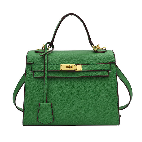 Size Solid Color PU Kelly Bag Candy Color Handbag Cross Shoulder Fashion Model Bag