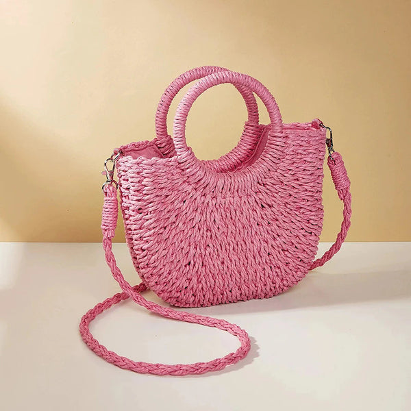 Grass woven bag women's bag ins versatile beach bag