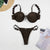 Support Bikini Sexy Beach Vacation Solid Color Separated Swimsuit for Women