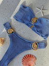 Swimwear Bikini Sexy Two-Piece Swimsuit Blue