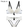 Palace Tassel Push-Up Lace Bra & Panty Set for Women – Thick Cotton Padded Brassiere, Embroidered Sexy Lingerie Underwear Set