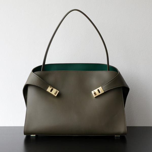 Luxury Genuine Leather Tote Bag for Women, Large Capacity, Top-Grain Cowhide, Handheld Shoulder Bag, HUG Style