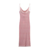 Silk Screen Printed Lingerie-Style Camisole Dress for Women – Sexy Sheer Nightwear