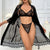 Sex lingerie women's sexy ultra-thin transparent mesh lace bra sex lingerie set