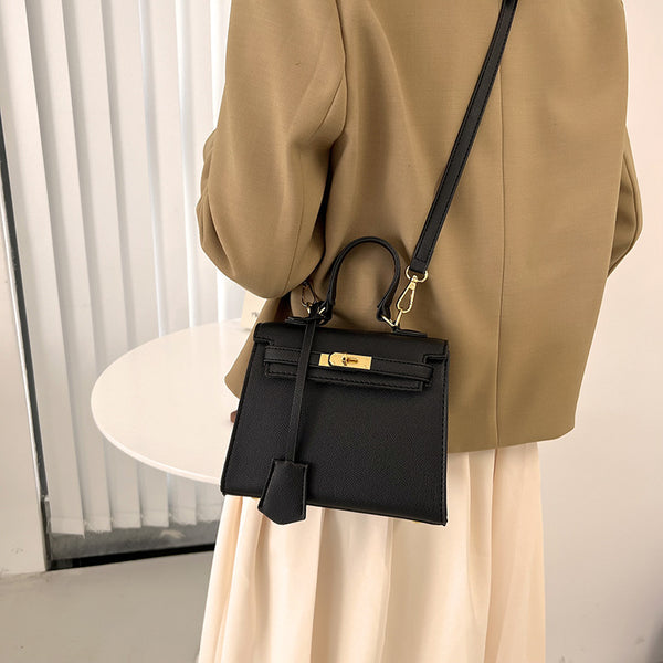 Size Solid Color PU Kelly Bag Candy Color Handbag Cross Shoulder Fashion Model Bag
