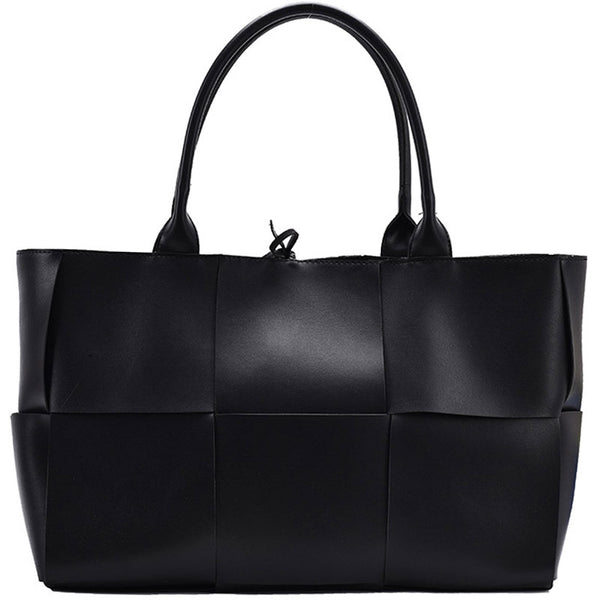 Famous Brand Large Woven Leather Tote Bag – High-Quality Designer Shoulder & Top-Handle Bag for Women