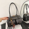 Korean-style Retro Shoulder Bag Fashion Trendy Casual Boston Bag Stylish Bowling Bag