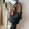 Handbag shoulder bag woven bucket bag