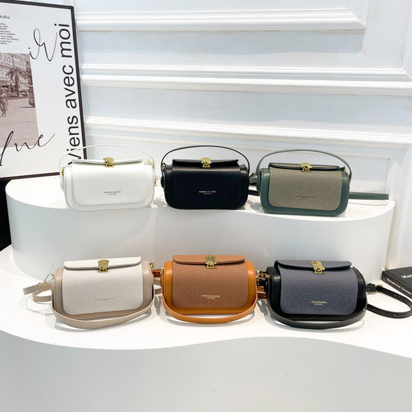 Fashionable Trendy Elegant Small Square Bag Shoulder Crossbody Bag Literary Simple Handbag Luxury Retro Box Bag Wholesale