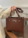 Bow PU Leather Shoulder Bag
