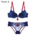 Palace Tassel Push-Up Lace Bra & Panty Set for Women – Thick Cotton Padded Brassiere, Embroidered Sexy Lingerie Underwear Set