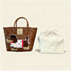 Large capacity sausage dog hand woven cabbage basket rattan woven handbag office miscellaneous carry bag picnic women's bag