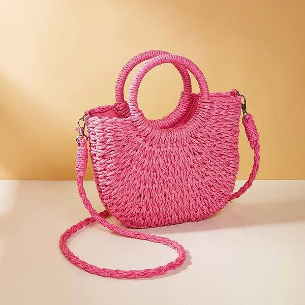 Grass woven bag women's bag ins versatile beach bag