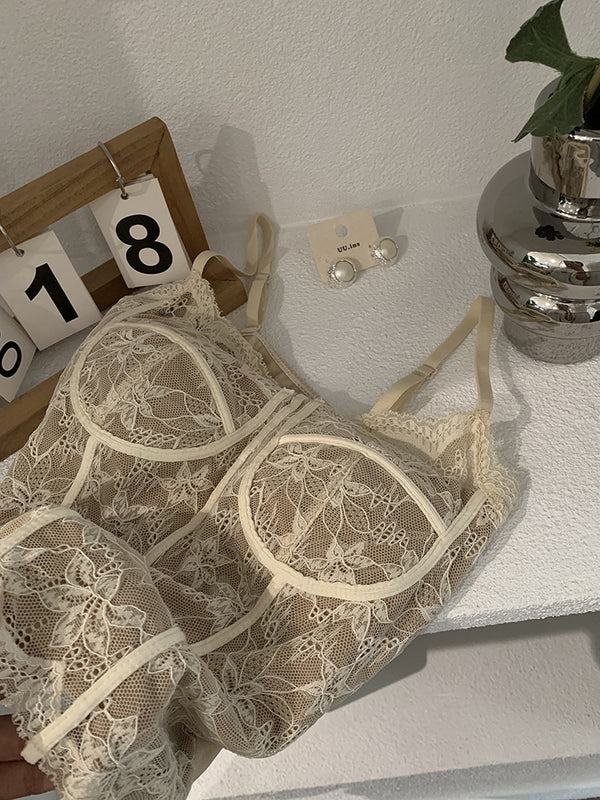 Pure Desire Style Sexy Strap Top for WomenWaistline Lace Back with Padded Soft Fleece Top