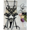 Luxury Red Lace Lingerie Set for Women – Elegant Corset Style with Garter Details