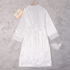 European and American Lace Trimmed Robe Solid Color Casual Nightwear Women's Homewear