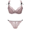 Ultra-Thin Transparent Lace Bra and Panties Set for Women – Sheer Floral Lingerie, Lightweight Breathable Brassiere & Briefs, Sexy Everyday Underwear
