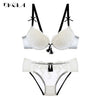 Palace Tassel Push-Up Lace Bra & Panty Set for Women – Thick Cotton Padded Brassiere, Embroidered Sexy Lingerie Underwear Set