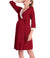 Fashion Ruffled Three-Quarter Sleeve Maternity Dress Robe Nightwear for Women