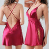 Luxury Satin Lace Nightwear Dress for Women – Soft, Elegant & Sexy Sleepwear (Free USA Shipping)
