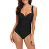 Women's Swimsuit Sexy ConcealingSlimming Shoulder Strap Pure Color Swimwear