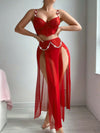Sexy Pure Desire Transparent Mesh Slit Nightgown – Wholesale Erotic Lingerie for Women